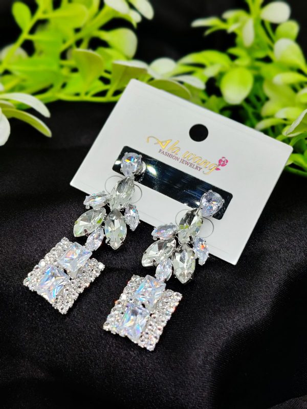 Imported Radiant Crystal Cascade Earrings – A Symphony Of Elegance | Artificial Jewellery For Girls & Women | Girls & Women Fashion