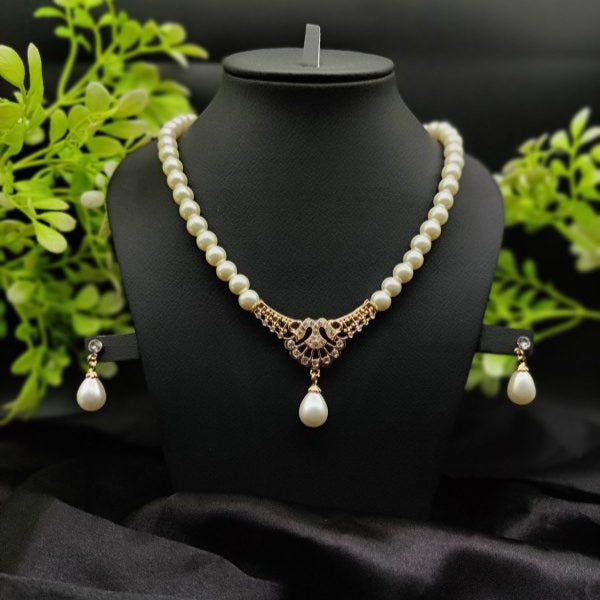 Imported Regal Pearl Embrace Necklace Set With Elegant Drop Design ✨ | Best Quality Necklace For Girls & Women | Artificial Jewellery